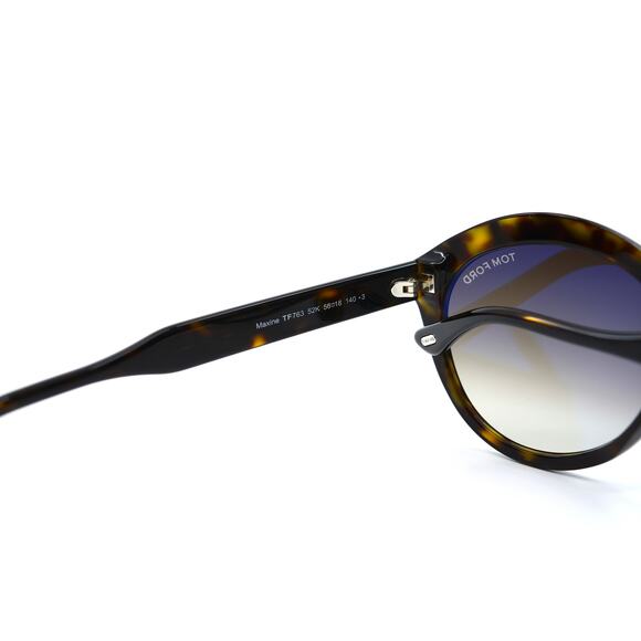 NEW TOM FORD MAXINE TF763/S 52K HAVANA BROWN GRADIENT AUTHENTIC SUNGLASS… - Picture 8 of 11